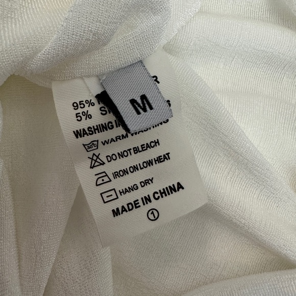 White stretch bodycon style skirt medium - Picture 5 of 8